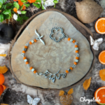 Bracelet Nature - Branche & Fleur - Orange