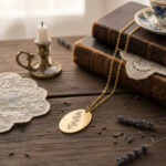 Collier Doré avec Pendentif Fleur de Naissance 07 - Dauphinelle de Juillet