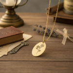 Collier Doré avec Pendentif Fleur de Naissance 10 - Souci d'Octobre