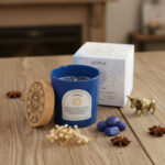 Bougie Astro 2 Taureau - Senteur Ambre et Vanille - Pierre Lapis-Lazuli – Image 2