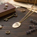 Collier Doré avec Pendentif Fleur de Naissance 11 - Chrysanthème de Novembre