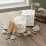 Bougie Astro 6 Vierge - Senteur Bois de Santal et Patchouli - Pierre Quartz – Image 2