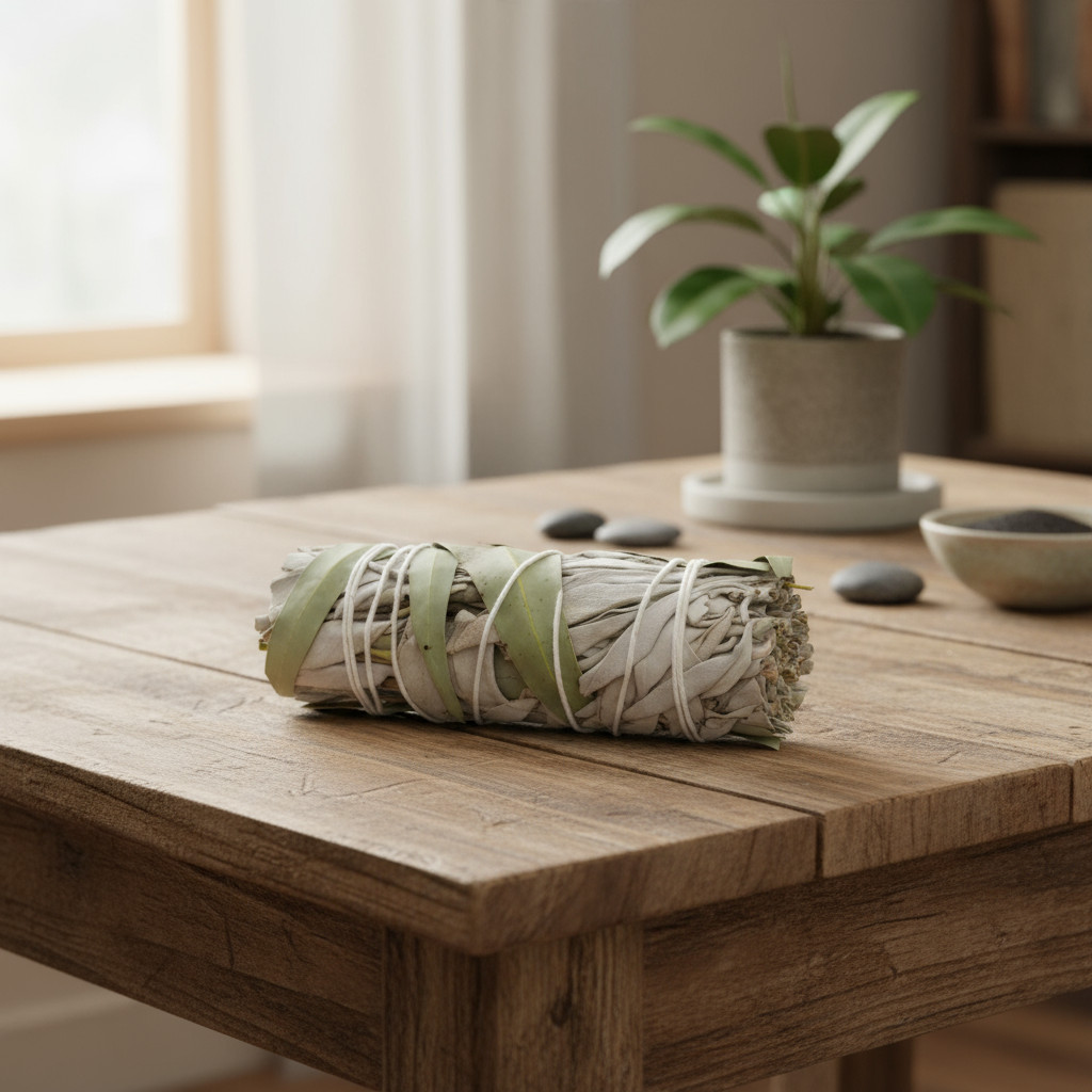 describe-a-change-d9da64c7-a4bb-4df6-b88b-e95304a0c3b1 Bâton Sauge Blanche & Eucalyptus - Clarté & Renouveau – Image 1