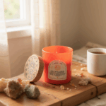 Bougie Astro 10 Capricorne - Senteur Bois de Santal Jasmin - Pierre Oeil de Tigre – Image 2