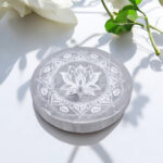 Plaque Sélénite - Lotus Mandala