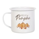 Hello Pumpkin – Mug Émaillé Style Automnal – Image 4