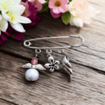 Broche  Ange Rose