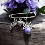 Broche  Ange Mauve