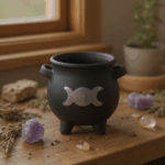 Pot de Plantes en Terre Cuite de Chaudron Triple Lune