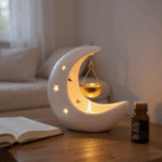 Brûle-Parfum Croissant de Lune Blanc – Image 2