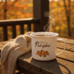 Hello Pumpkin – Mug Émaillé Style Automnal – Image 2