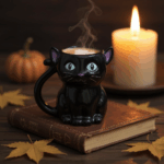 Mystic Feline – Mug Céramique Queue Enroulée & Regard Envoûtant – Image 2