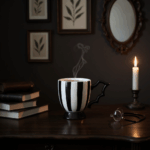 Nocturne Tea – Tasse Ailée à Rayures Monochromes – Image 2