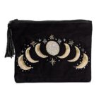 Pochette en velours brodé - Phases de Lune – Image 2