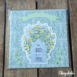 Carte Double "Maison en Fleurs – Bleu Damassé – Image 2