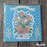Carte Double "Maison en Fleurs – Toit Rouge & Pois Bleus – Image 2