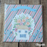 Carte Double "Maison en Fleurs – Rayures Pastel – Image 2