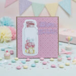 Carte Double "Happy Birthday – Bonbons Ronds Pastel"