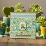 Carte Double "Joyeux Anniversaire – Cactus Cœur & Forêt"