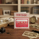 Carte Double "Cassette Vintage Rouge" – Image 2