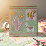 Carte Double "YAY – Lama & Cactus"