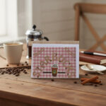 Carte Double "Starbucks Damier Rouge – Coffee & Love"