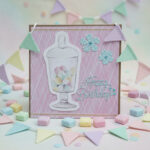 Carte Double "Happy Birthday – Bonbons Pastel"