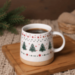 Mug en grès - Sapins & Etoiles