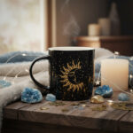 Mug Lune & Soleil - noir et doré – Image 2