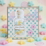 Carte Double "Happy Birthday – Bonbons Etoiles