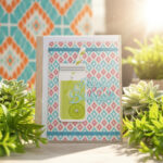 Carte Double "Happy Birthday – Citronnade Pastel"