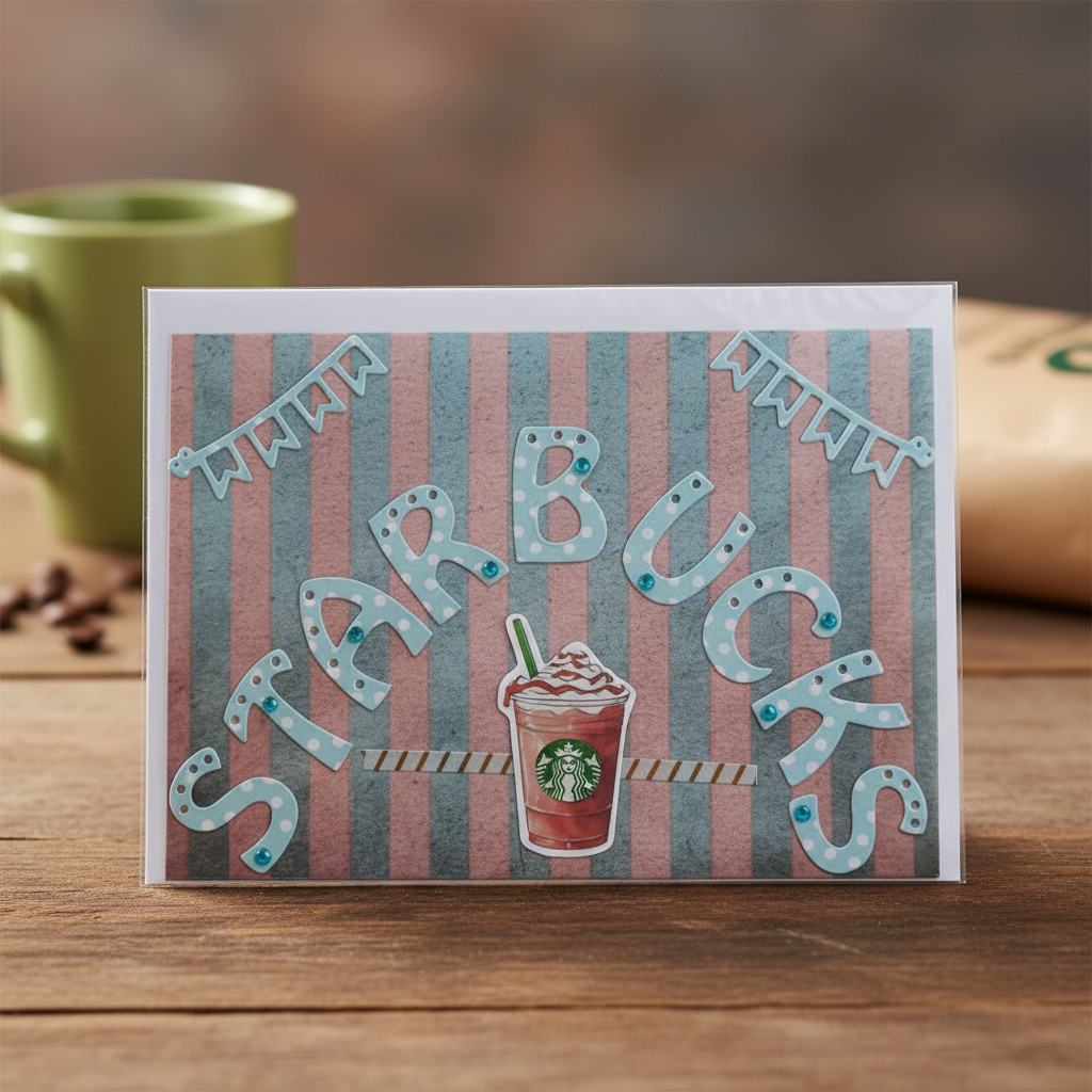 describe-a-change-f085ae80-0111-47f6-bdfd-3f04834db9a7 Carte Double "Starbucks Rayé – Coffee & Love" – Image 1
