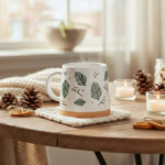 Mug en grès - Branches de Sapin et Baies
