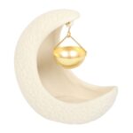 Brûle-Parfum Croissant de Lune Blanc & Fleurs – Image 4