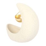 Brûle-Parfum Croissant de Lune Blanc & Fleurs – Image 3