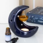 Brûle-Parfum Croissant de Lune Bleue Marine – Image 2