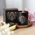 Bougie Tulipe Noire — Élégance Florale en Verre – Image 2