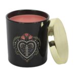 Bougie Tulipe Noire — Élégance Florale en Verre – Image 3