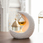 Brûle-Parfum Croissant de Lune Blanc & Fleurs – Image 2