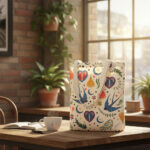 Totebag Midnight Bloom – Crème – Image 4